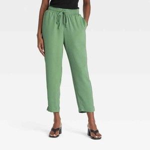 Women's High-Rise Slim Straight Ankle Jogger Pants- A New Day- Green- XS